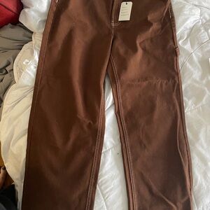 Forever 21 women’s Brown carpenter pants